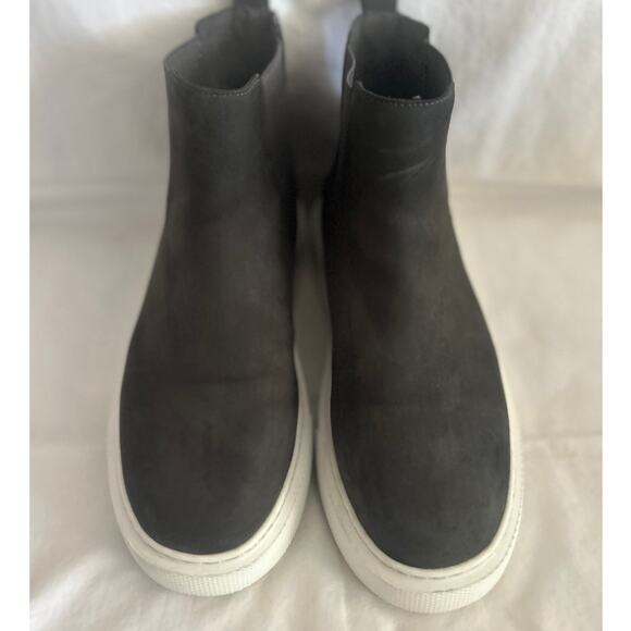 J/SLIDES DANI Dark Grey Suede Nubuck Hi Top Slip On Boots Sneakers 7.5M - Picture 6 of 7